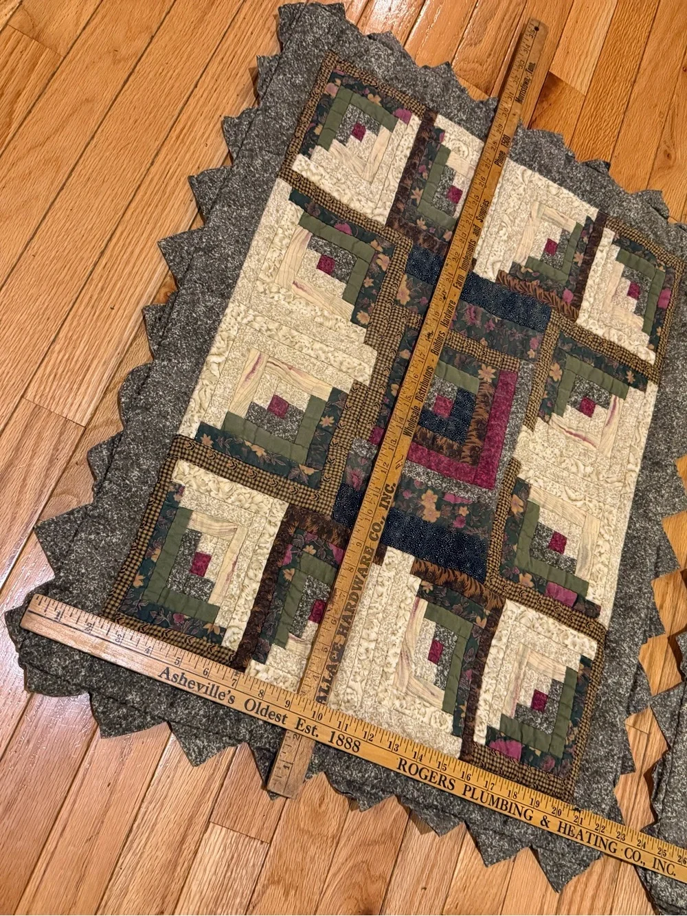 Donna Sharp 2007 Log Cabin Quilted Pillow Sham Set prarie country cottage